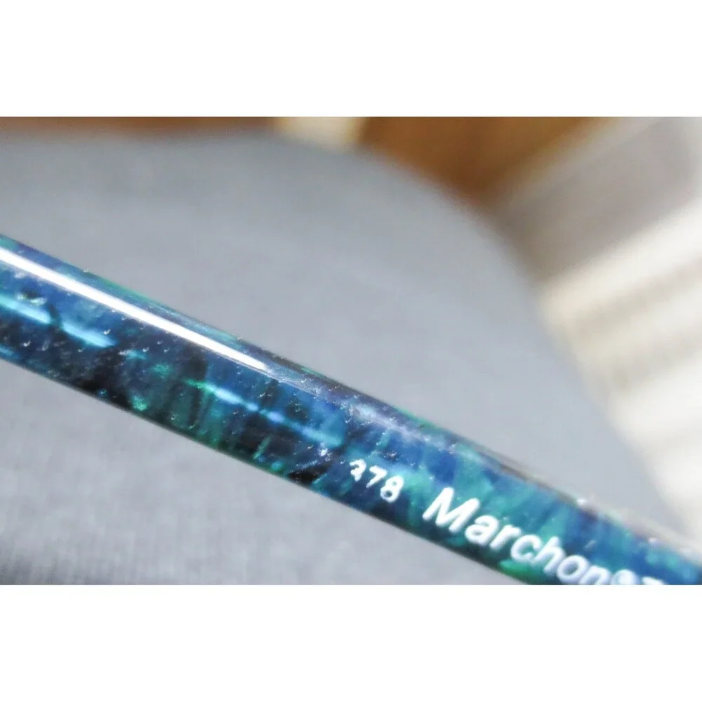 Marcolin 378 Eyeglasses Blue Green Marbled Frames Italy 55-17 Demo Lenses